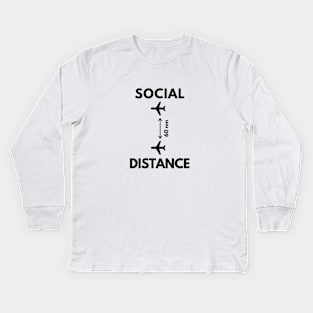 My Kind of Social Distancing Kids Long Sleeve T-Shirt